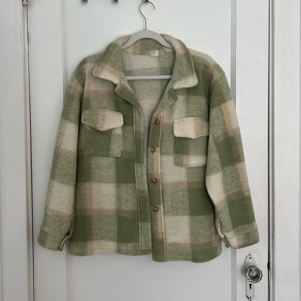 Nasty gal light green shacket